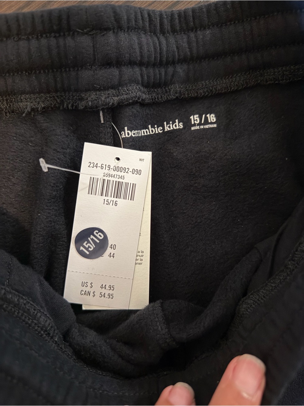 abercrombie kids Black Glow-In-The-Dark Skeleton Zip Hoodie and Joggers set. - Picture 4 of 6